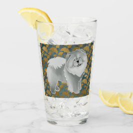 GINKGO Blue Chow 16 oz diseño frontal y posterior