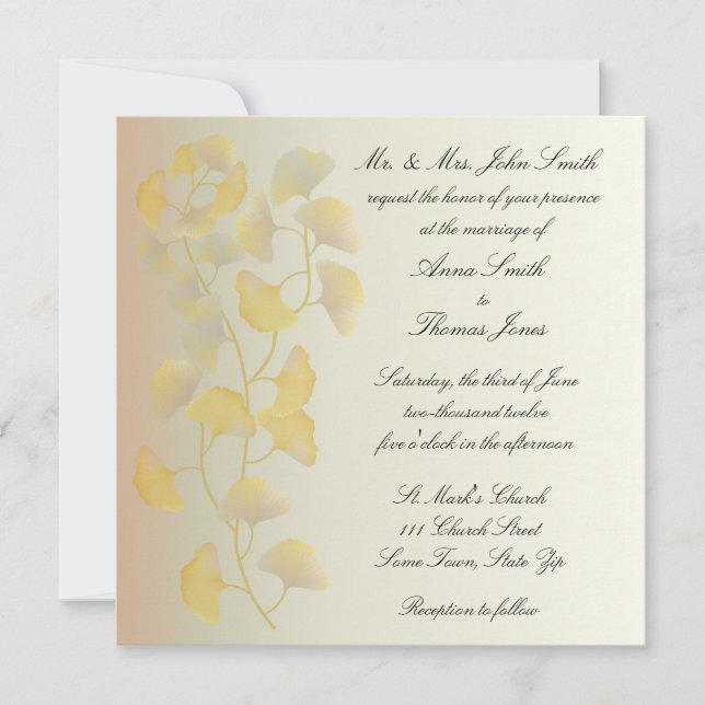 Ginkgo sale en invitación al otoño (Anverso)