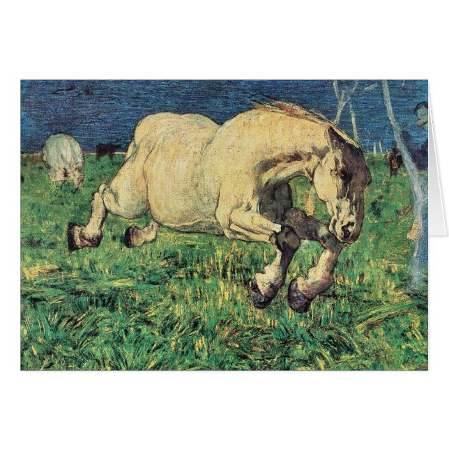 Giovanni Segantini - caballo galopante (Anverso (Horizontal))