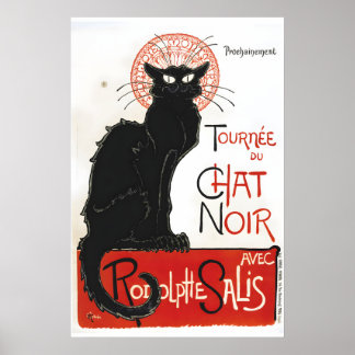 Gira del Gato Negro 1896 Arte Felino de Estilo Ant