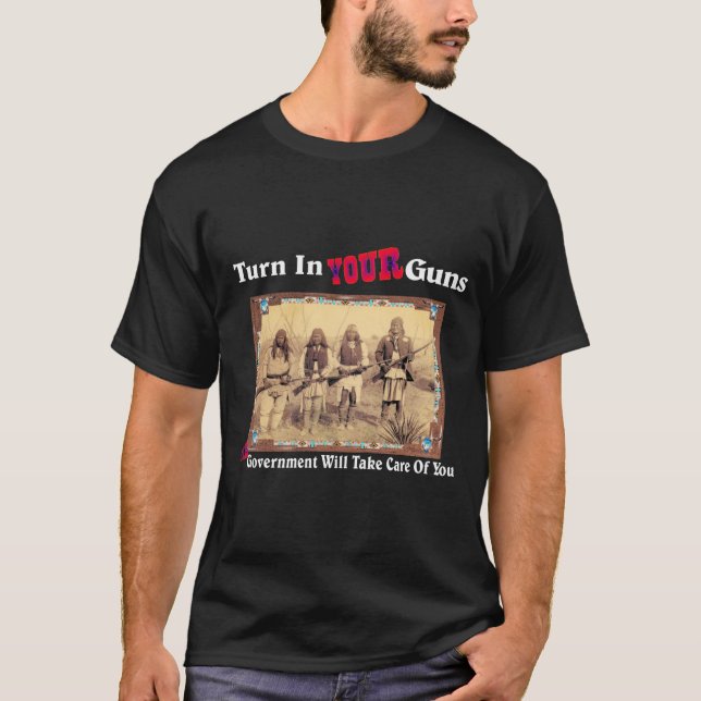 Gira tus armas camiseta nativa estadounidense (Anverso)