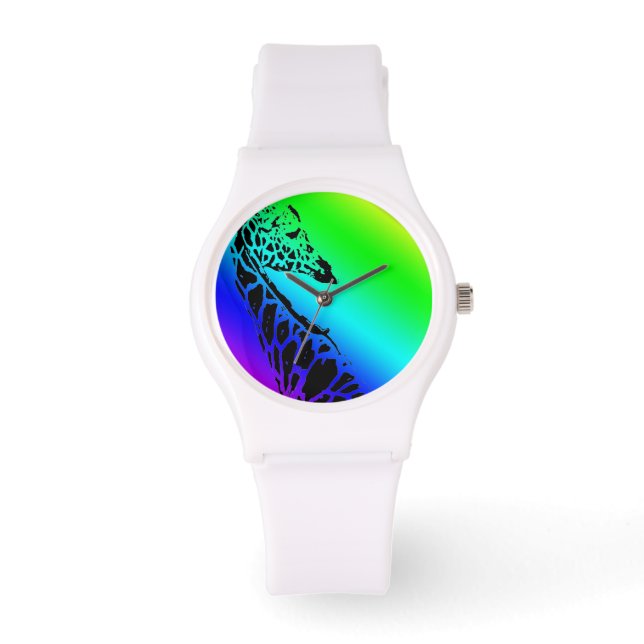 Girafa arcoiris - Reloj deportivo (Anverso)