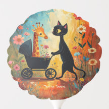 Girafa de gato lindo globo