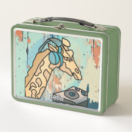 Girafa de Street Retro con audífonos