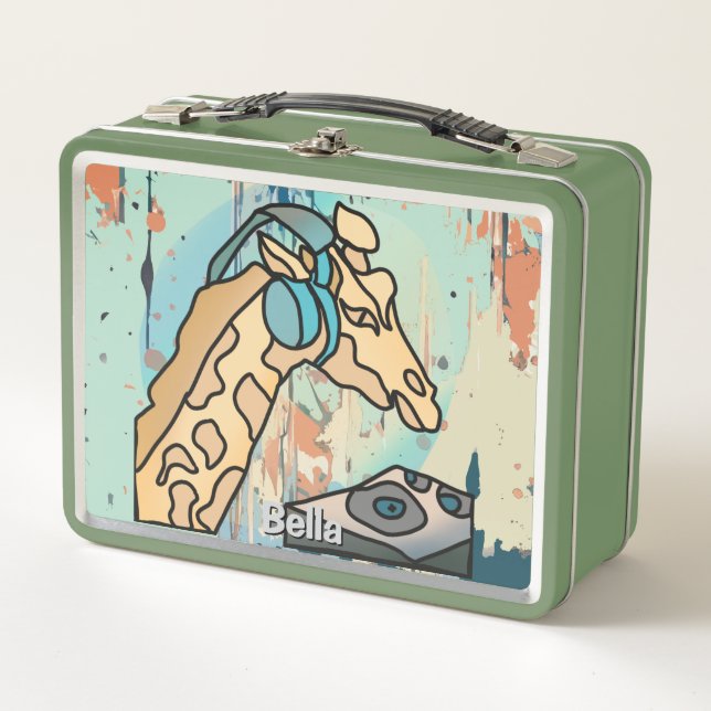 Girafa de Street Retro con audífonos (Anverso)