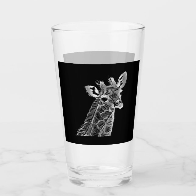 Girafa en blanco y negro (Anverso)