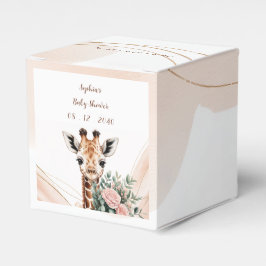 Girafa floral rosa Safari caja de Baby Shower Favo