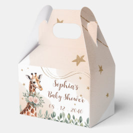 Girafa floral rosa Safari caja de Baby Shower Favo