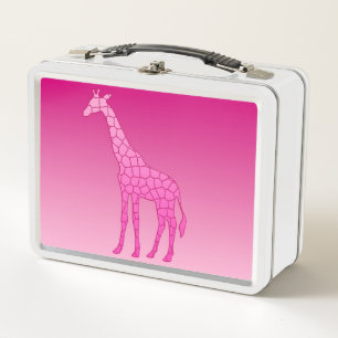 Girafa geométrica moderna, fucsia y rosa claro