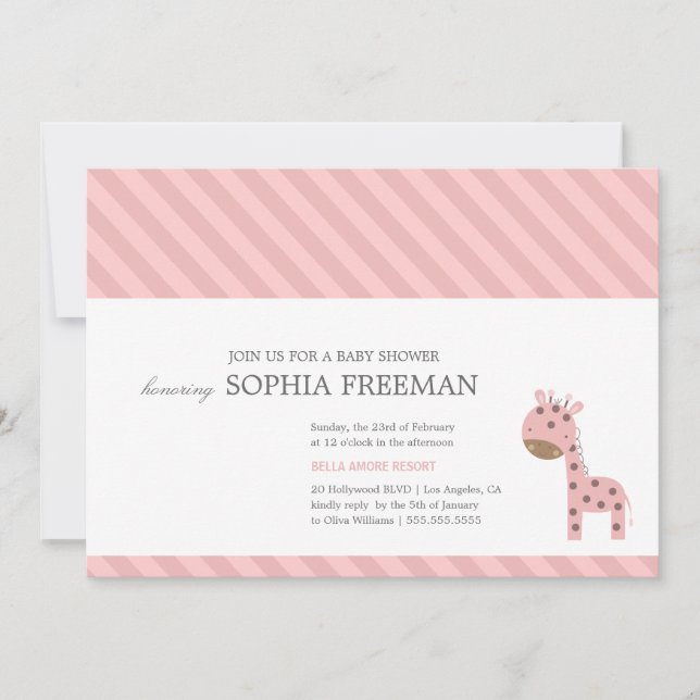 GIRAFA | INVITACIÓN DE BABY SHOWER (Anverso)