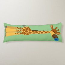 Girafa Personalizado y almohada de flores