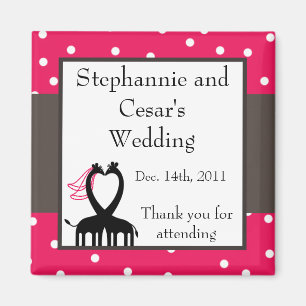 Girafa rosa/negra caliente de imán de Invitación d