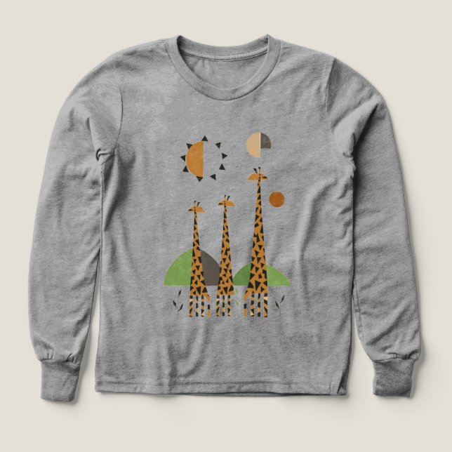 Girafas cutas en el bosque (Diseño frontal)