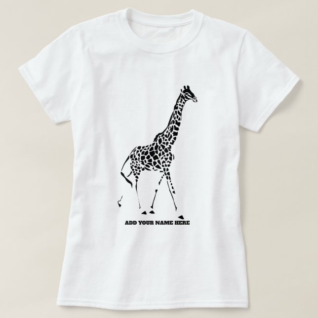 Girafas de jirafas a camisetas (Diseño del anverso)