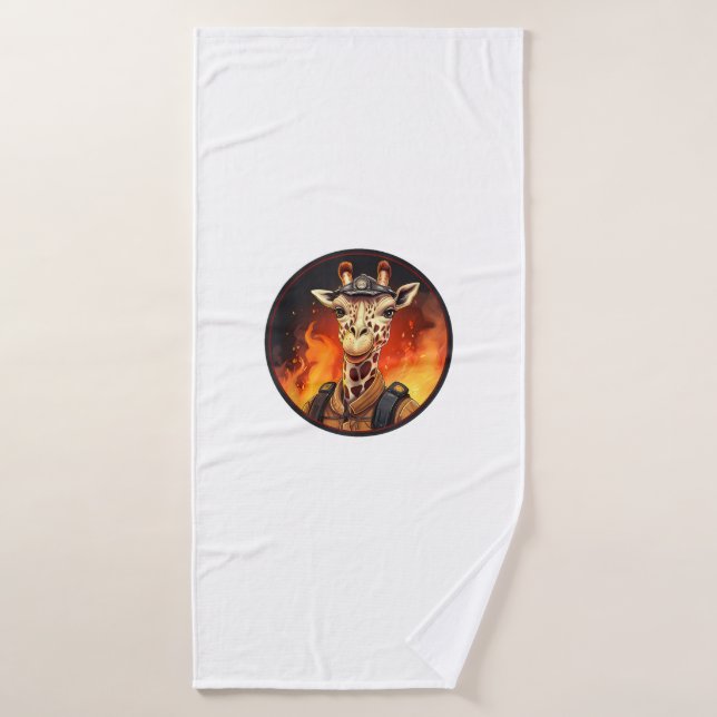 Girafas de la brigada de bomberos (Toalla de baño)