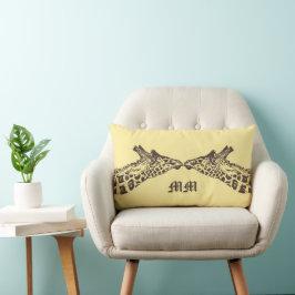 Girafes Almohada lumbar amarillo pálido