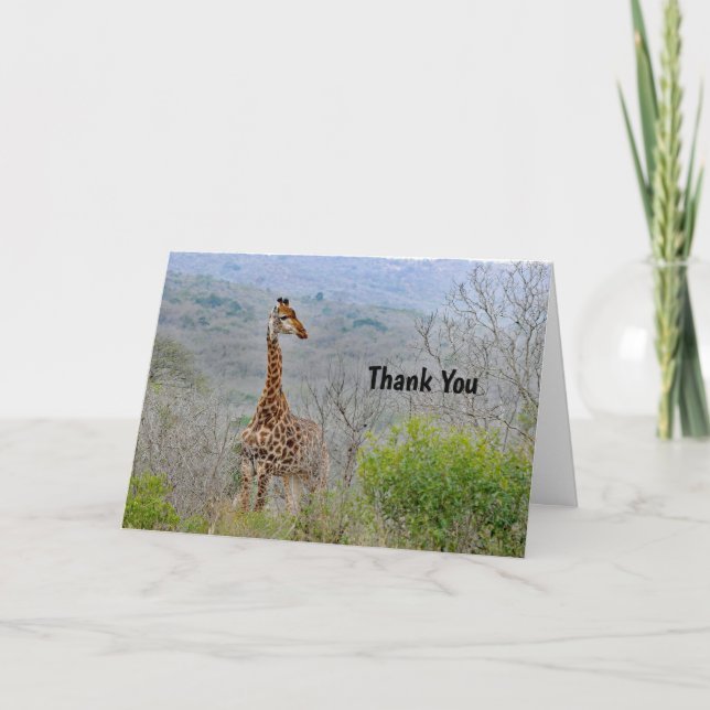 Giraffe 4 Tarjeta de agradecimiento (Anverso)