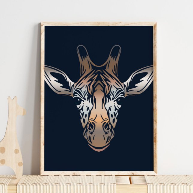 Giraffe African Print | Elegante arte animal de ji (Subido por el creador)