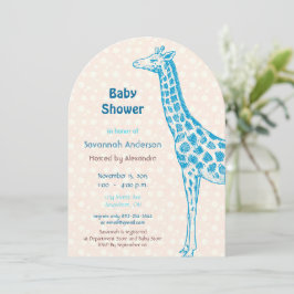 Giraffe Baby Boy Invitaciones a la ducha