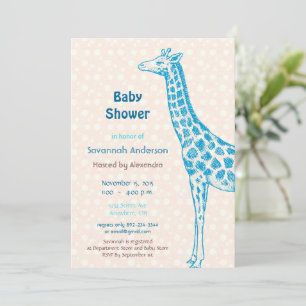 Giraffe Baby Boy Invitaciones a la ducha