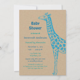 Giraffe Baby Boy Invitaciones a la ducha