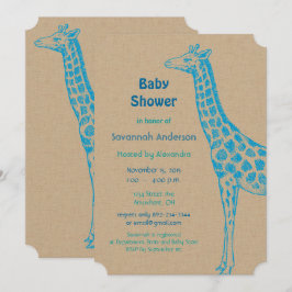 Giraffe Baby Boy Invitaciones a la ducha