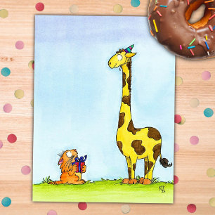 GIRAFFE BIRTHDAY postal de Nicole Janes