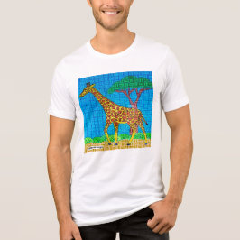 Giraffe (blanco) - Camisa Tri-Blend masculina