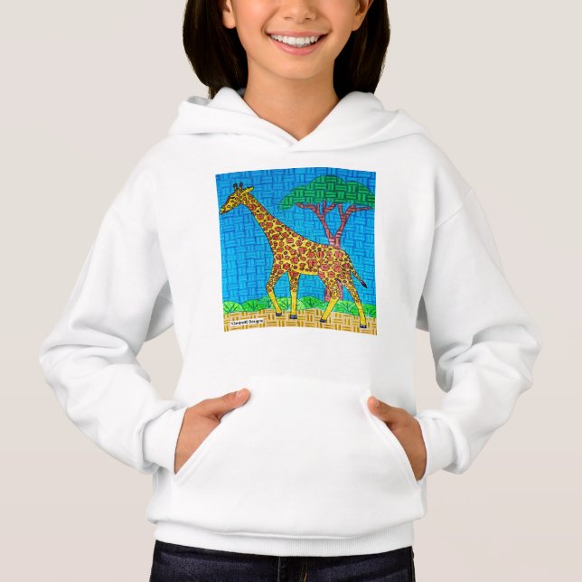 Giraffe (blanco) - Chica Hoodie (Anverso)