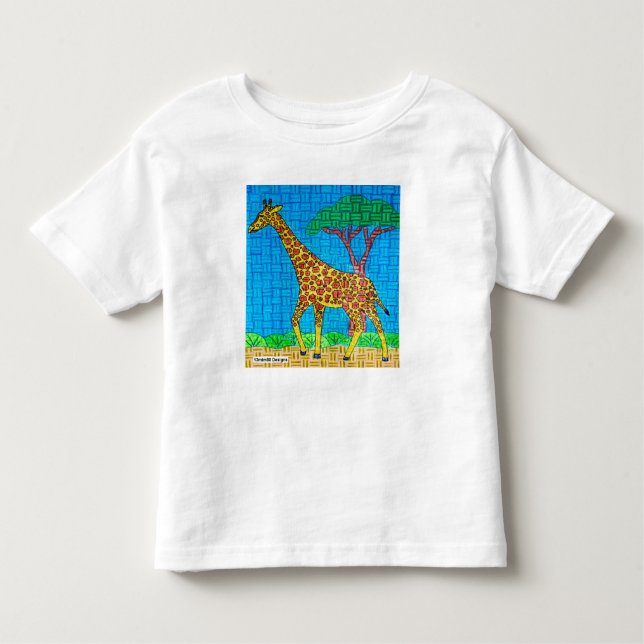 Giraffe (blanco) - Pequeña camiseta (Anverso)