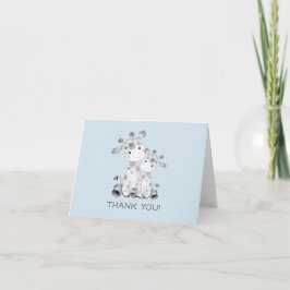Giraffe Boys Baby Shower Gracias Nota