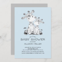 Giraffe Boys baby Shower Invitación