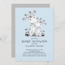 Giraffe Boys baby Shower Invitación