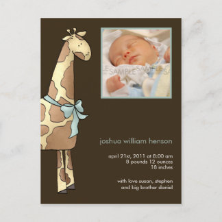 Giraffe Brown/Blue ・ Anuncio de nacimiento