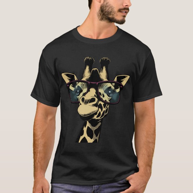 Giraffe Con Camiseta De Gafas (Anverso)