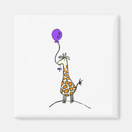 Giraffe con imán de globo