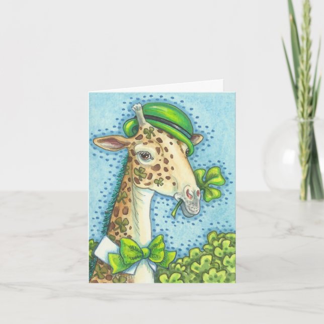 GIRAFFE DE IRLANDA ST. TARJETA DE NOTA DEL DÍA DE  (Anverso)