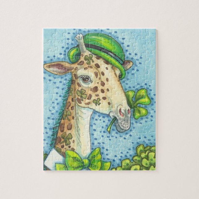 GIRAFFE DE IRLANDA y CHAMROCKS PUZZLE (Vertical)