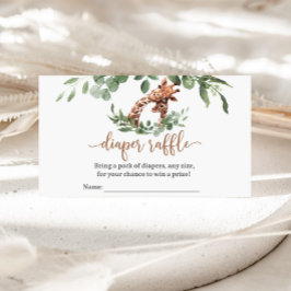 Giraffe Diaper Raffle Tarjeta de Gabinete Baby Sho