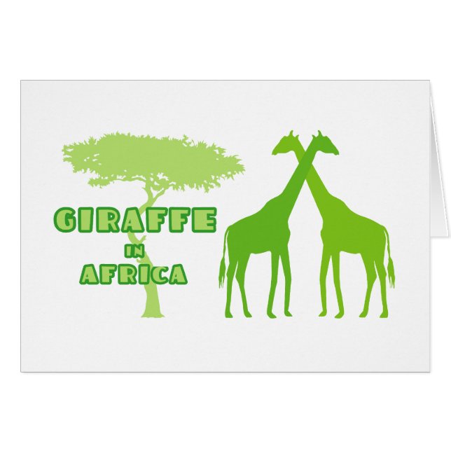 Giraffe en África (verde) (Anverso (Horizontal))
