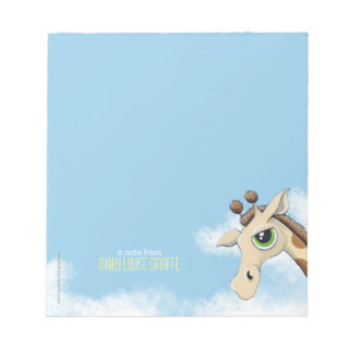 Giraffe en el pequeño Bloc de notas personalizable