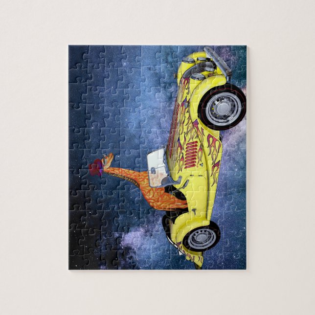 Giraffe en el rompecabezas espacial (Vertical)