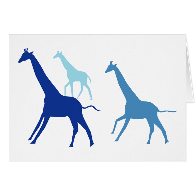 Giraffe en marcha (azul) (Anverso (Horizontal))