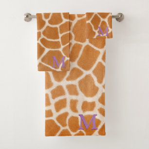 Giraffe Fur Realismo Animal Imprimir Monograma Púr