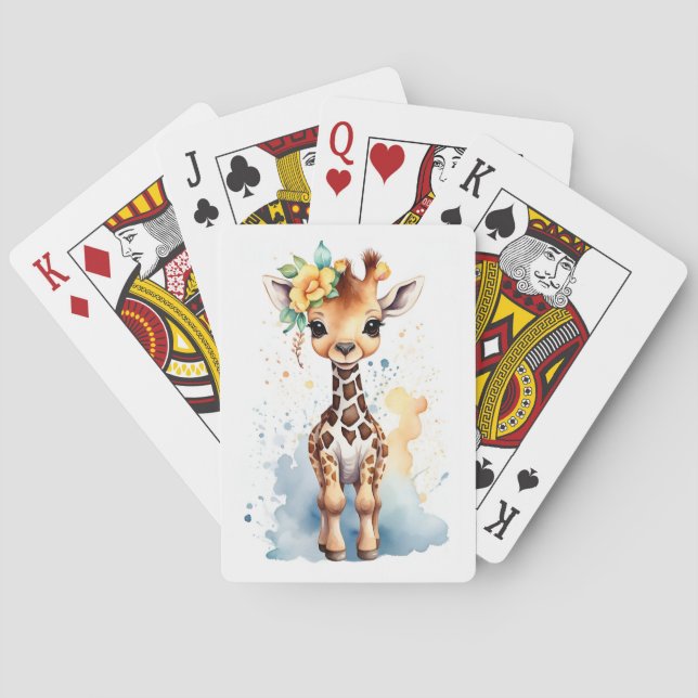 "Giraffe Glee Jugando Cartas - Donde Jugar Me (Reverso)