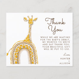 Giraffe Gracias Tarjeta