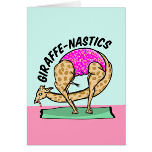 Giraffe haciendo gimnasia