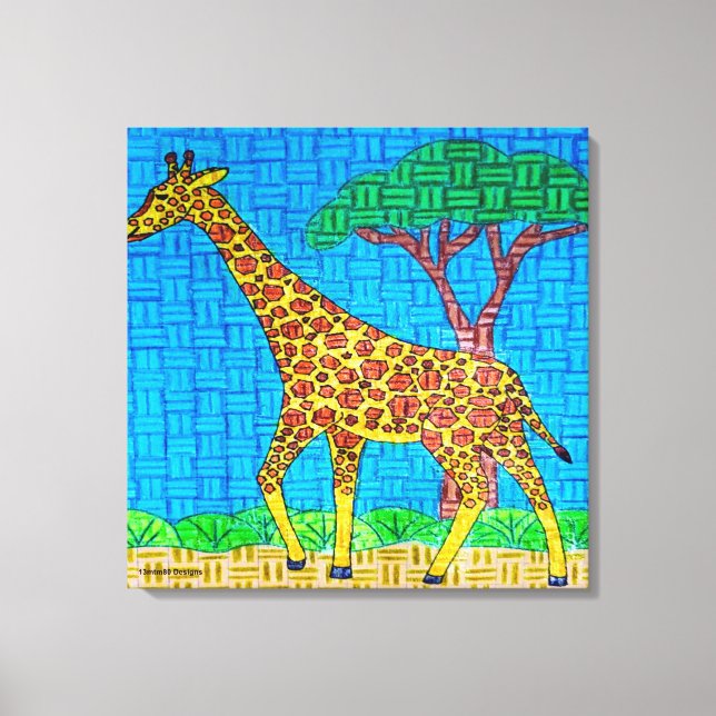 Giraffe - Imprimir lienzo (Anverso)