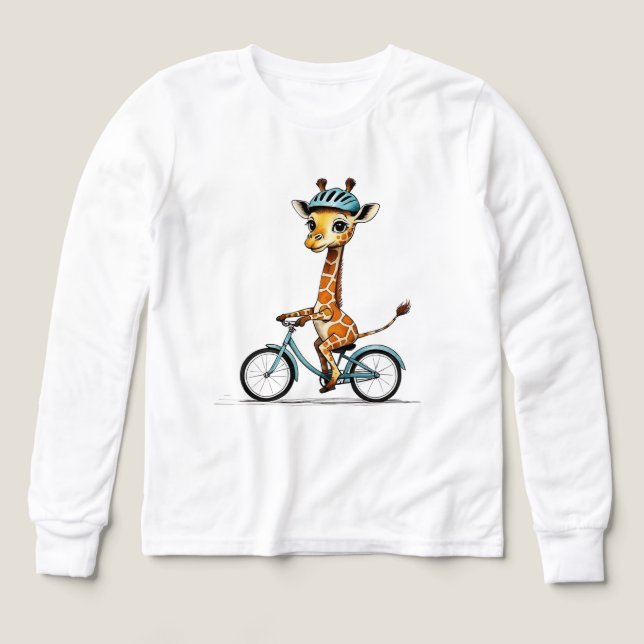 Giraffe montando una bicicleta - Lápiz de mano (Diseño frontal)