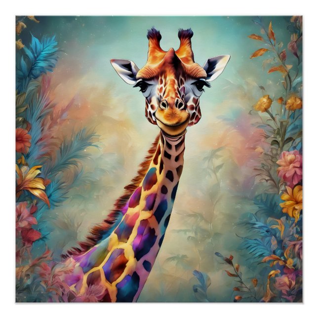 Giraffe no 14 Poster brillante (Anverso)